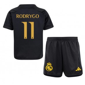 Real Madrid Rodrygo Goes #11 Replica Third Stadium Kit for Kids 2023-24 Short Sleeve (+ pants)